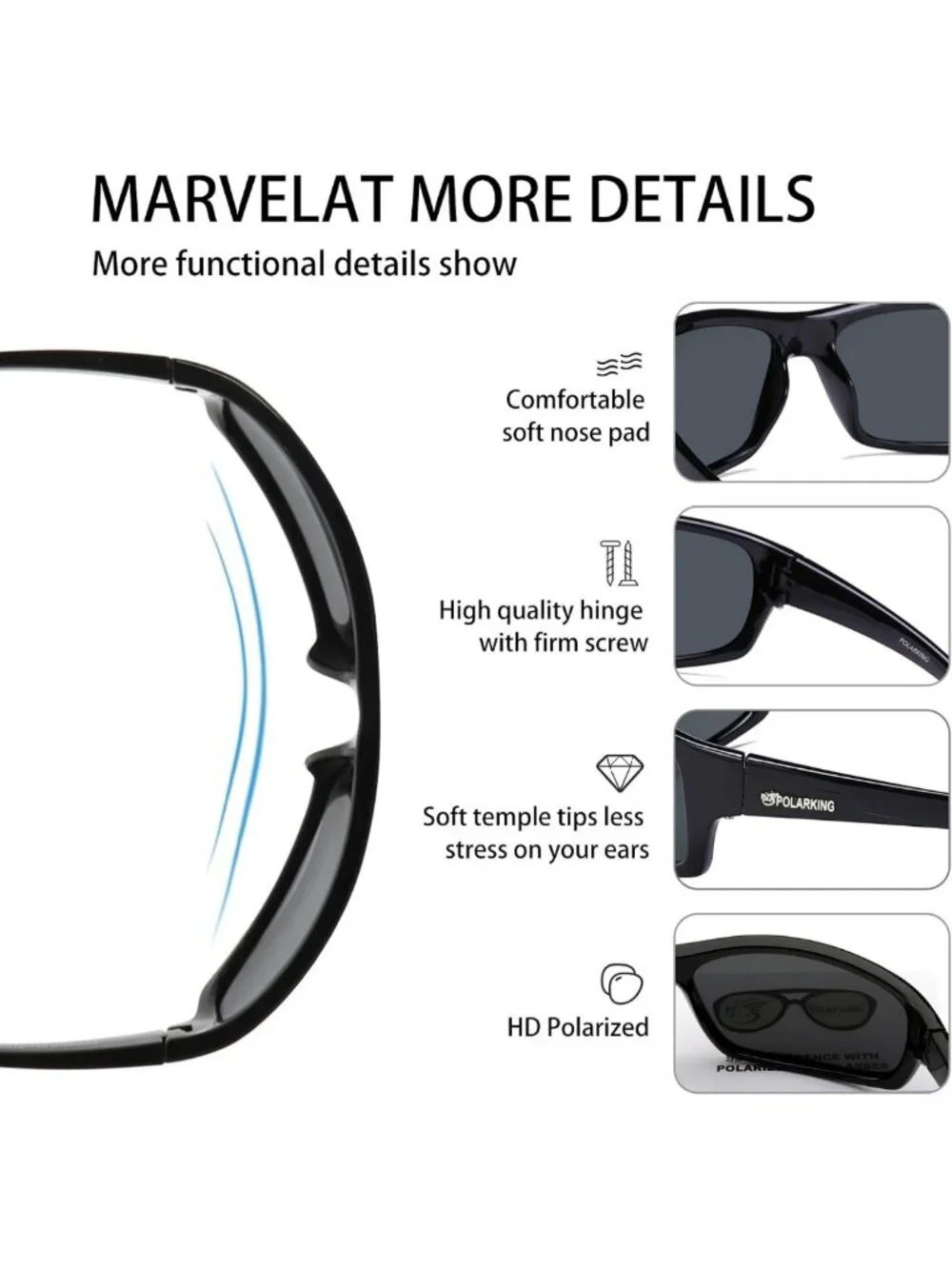 Matte Finish Polarized Sport Sunglasses for Men | UV Protection, Mirror Lens